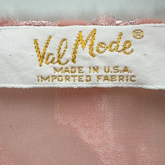 Val Mode Robe Womens Open Cover Up Lightweight Short Sleeve Lace Pink L - Picture 9 of 9